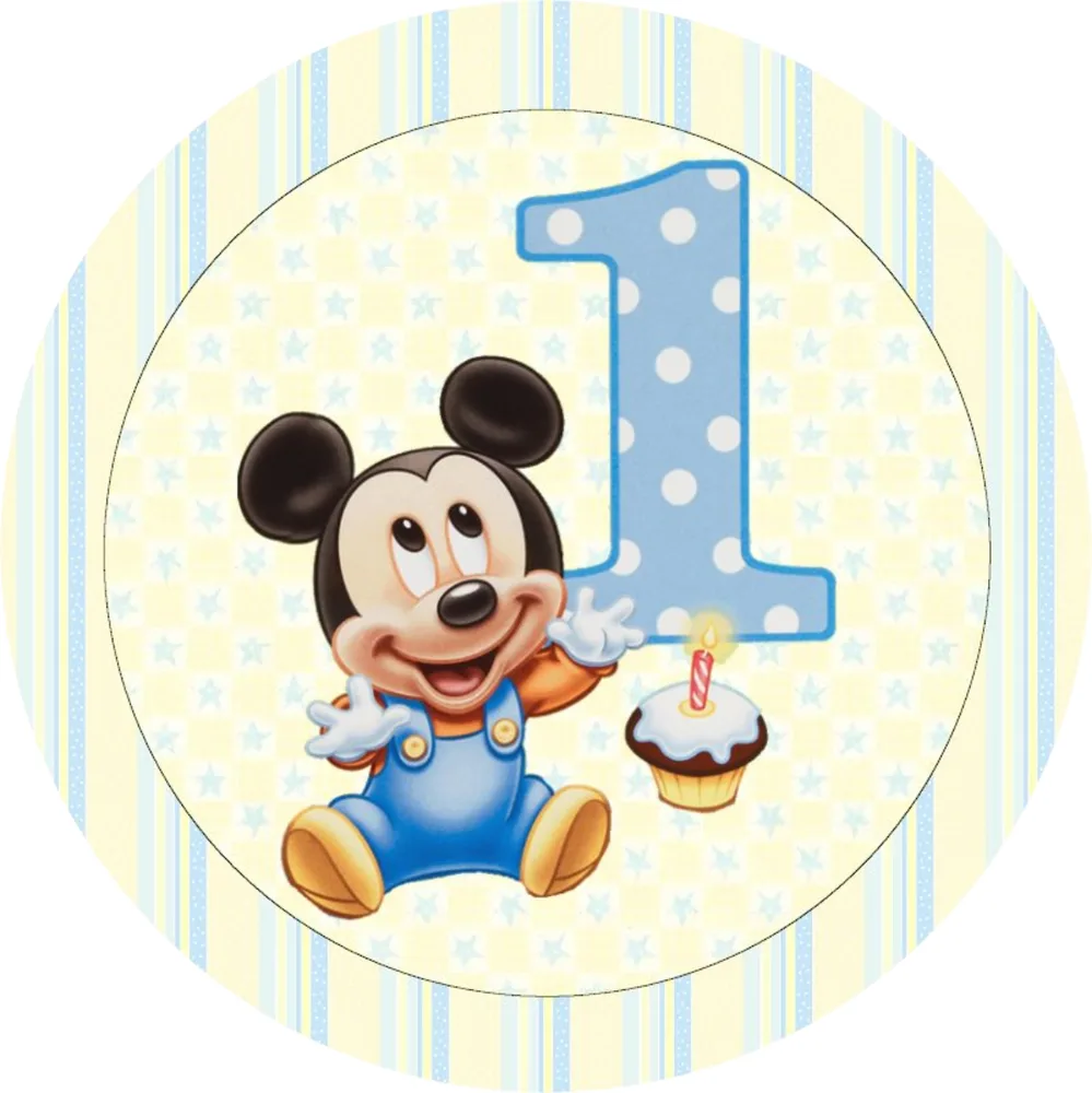 Mickey 1. Narozeniny – jedlý obrázek na dort – jedlý obrázek na dort
