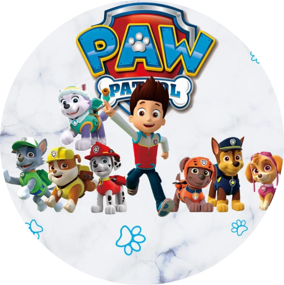 Paw Patrol – Bílý – jedlý obrázek na dort – jedlý obrázek na dort
