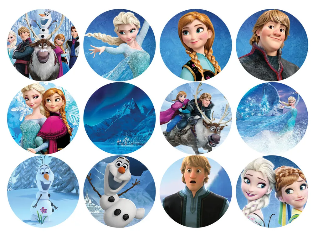 Frozen – jedlý papír na cupcakes – jedlý obrázek na dort