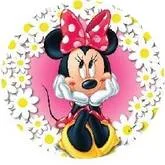 Minnie – v kopretinách – jedlý obrázek na dort – jedlý obrázek na dort