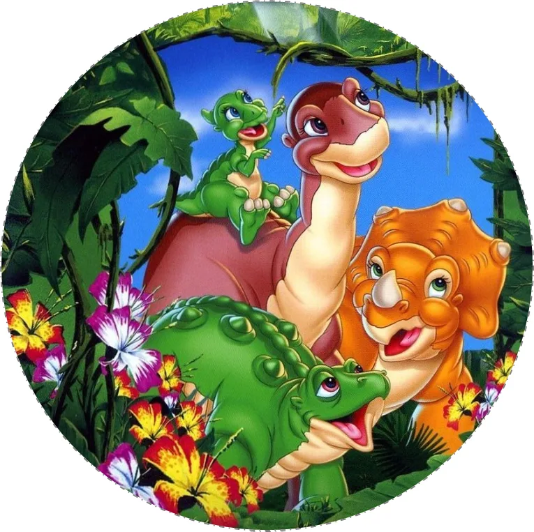 Dinosauři – Malá tlapka a přátelé – jedlý obrázek na dort – jedlý obrázek na dort