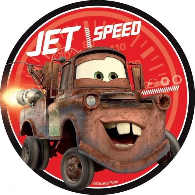 Cars (Auta) – Burák Jet Speed – jedlý obrázek na dort – jedlý obrázek na dort