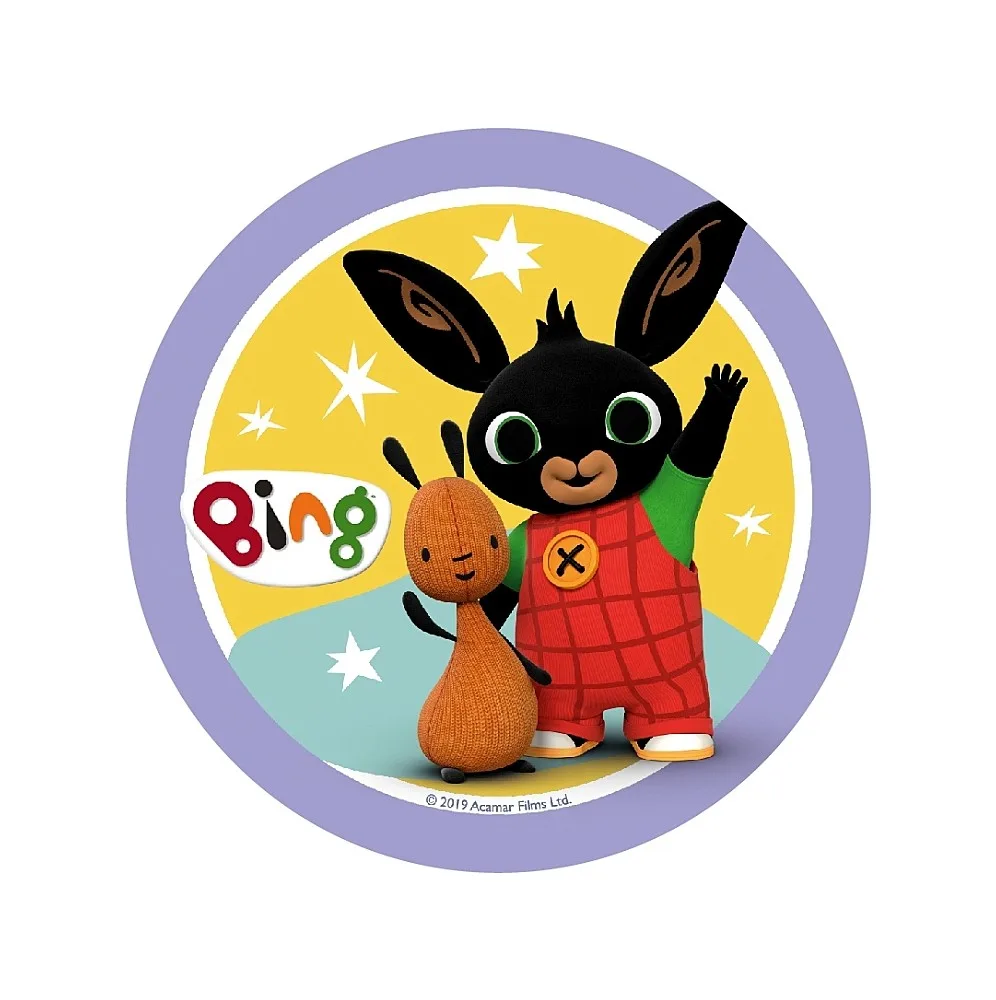 Bing – Bing a Flop na žlutém – jedlý obrázek na dort – jedlý obrázek na dort