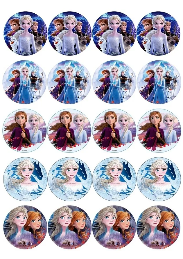 Frozen Ii – jedlý papír na cupcakes – jedlý obrázek na dort