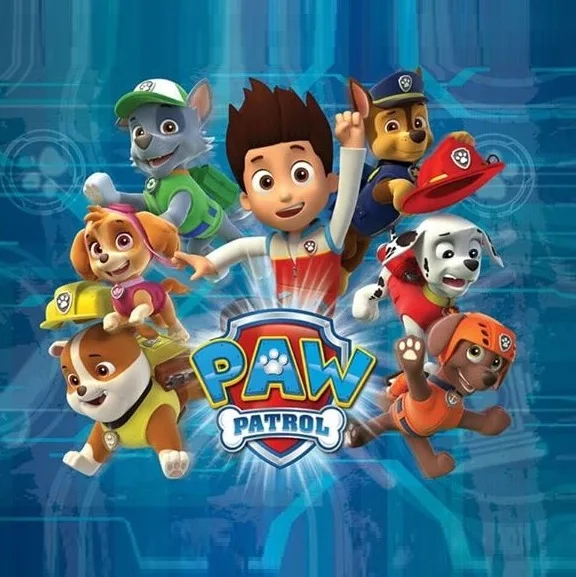 PAW Patrol – čtverec 21x21 cm – jedlý papír na hranatý dort – jedlý obrázek na dort