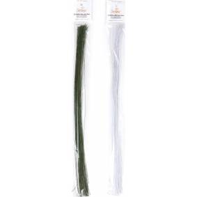 Aranžovací drát č. 18 bílý, 40 cm, 50 ks – Decora