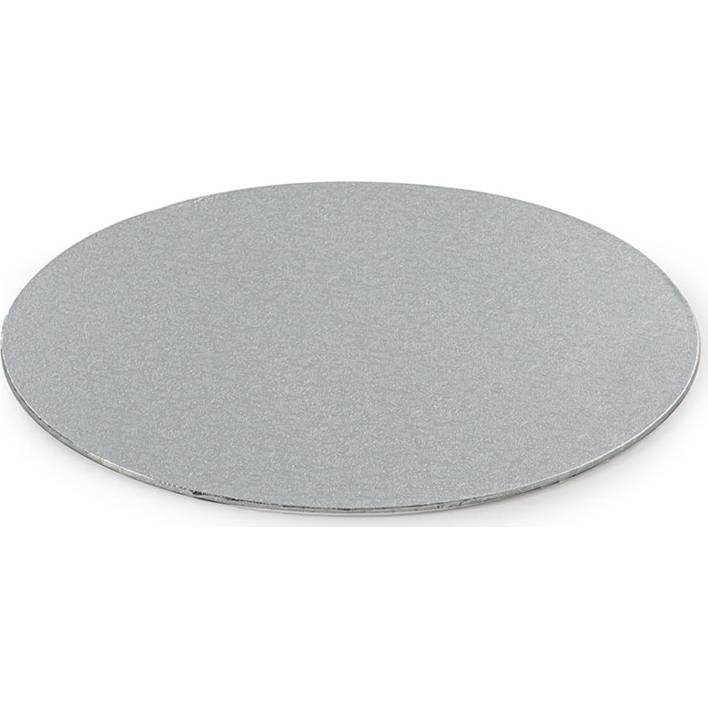 Podložka pod dort stříbrná kulatá 25 cm, síla 3 mm – Decora