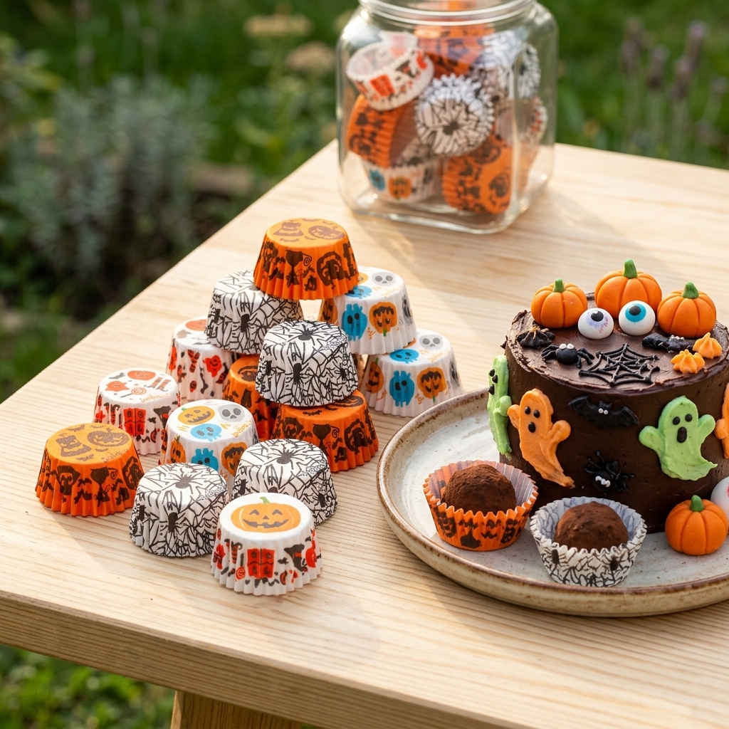 Košíčky na pralinky Halloween MIX 27 × 17 mm, 100 ks – Decora
