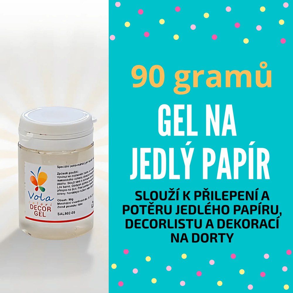 Gel na jedlý papír pro fixaci a zvýraznění barev 90 g – Vola colori