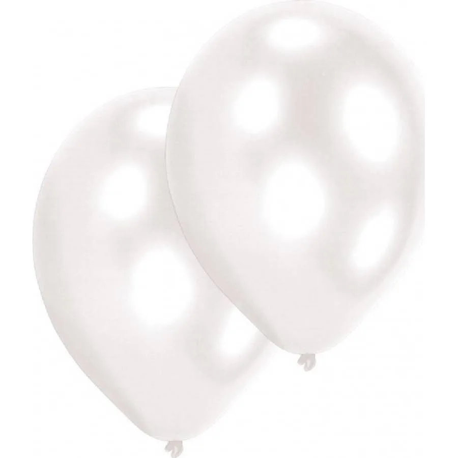 Latexové balónky bílé 27,5 cm 10 ks – Amscan
