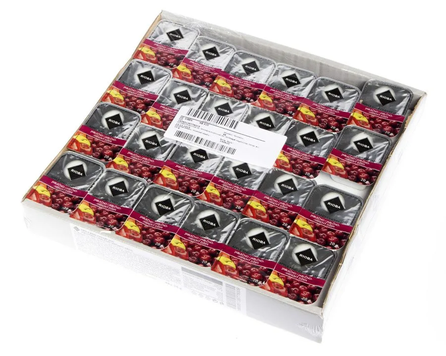 Jablečno-višňový džem porcovaný 48 × 20 g – RIOBA