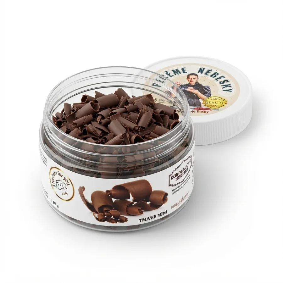 Čokoládové hobliny tmavé mini 80 g – 4Cake
