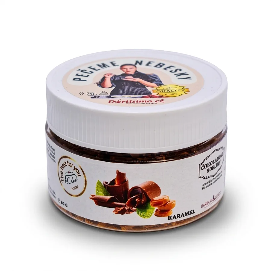 Čokoládové hobliny karamelové 80 g – Barbara Luijckx