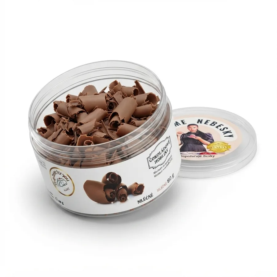 Čokoládové hobliny mléčné 80 g – 4Cake