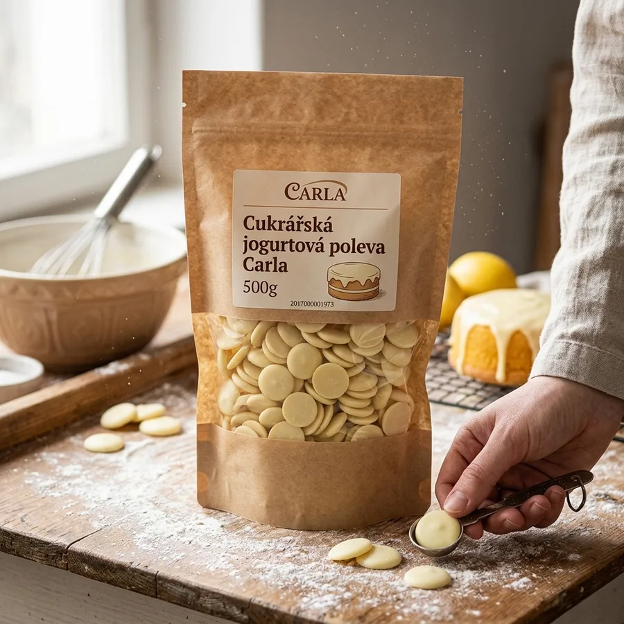 Cukrářská jogurtová poleva se svěží chutí 500 g – CARLA