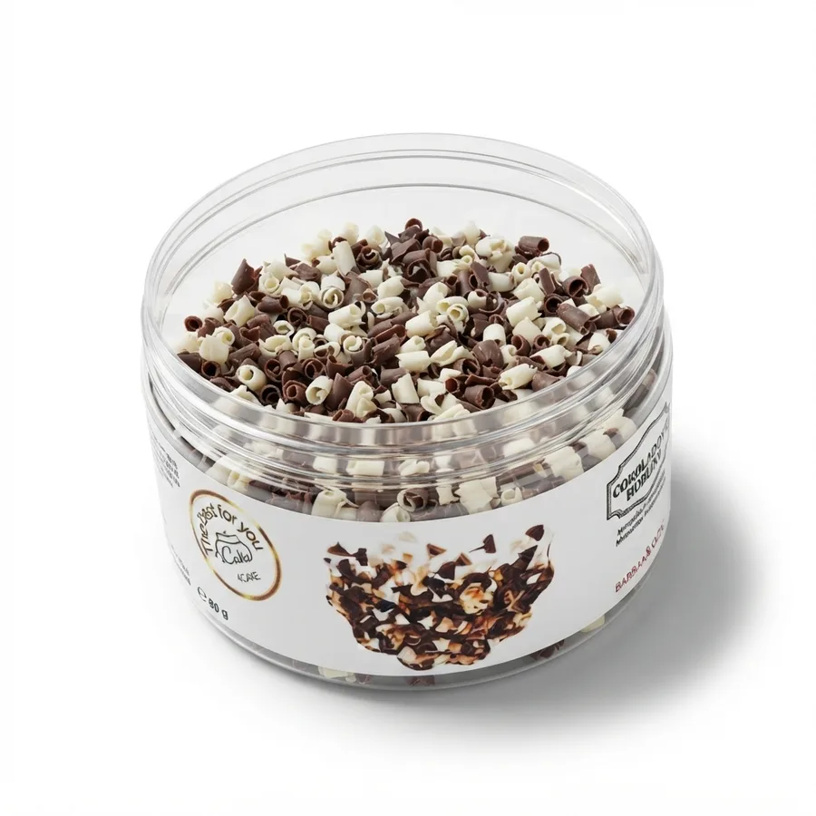 Čokoládové hobliny DUO bílá a tmavá 80 g – 4Cake