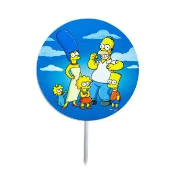 Akrylový zápich do dortu Simpsonovi 14 cm