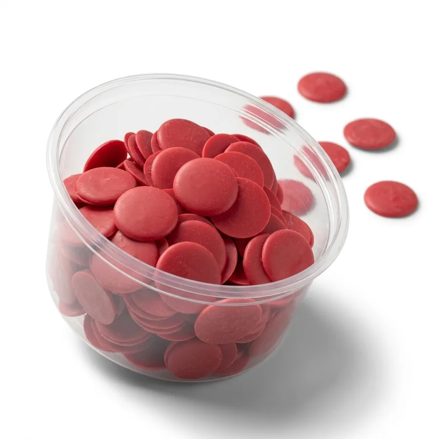 SweetArt červená poleva v peckách 250 g – 4-Mix