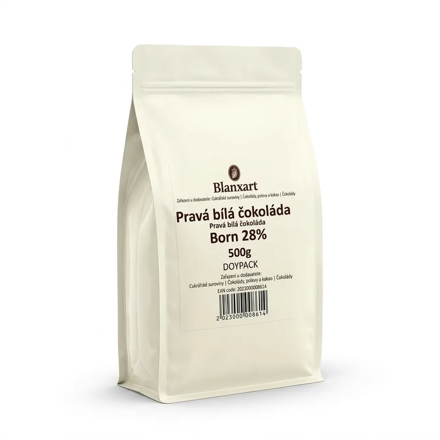 Pravá bílá čokoláda Born 28% 500g – Blanxart