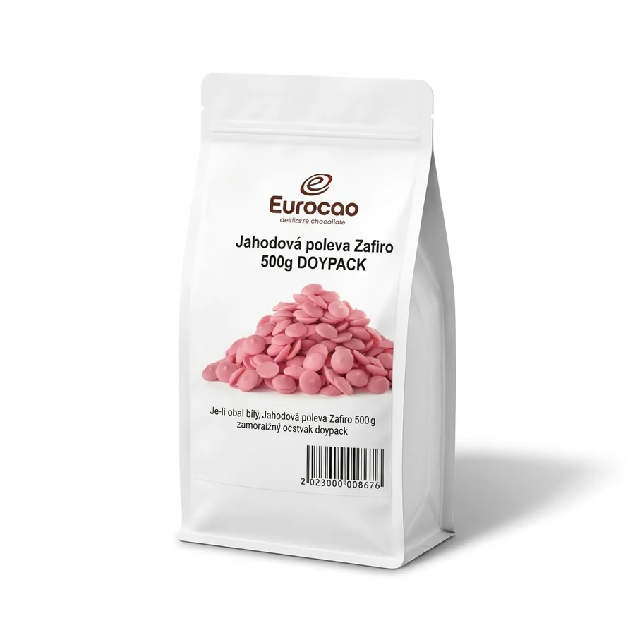 Jahodová poleva Zafiro 500 g – Eurocao