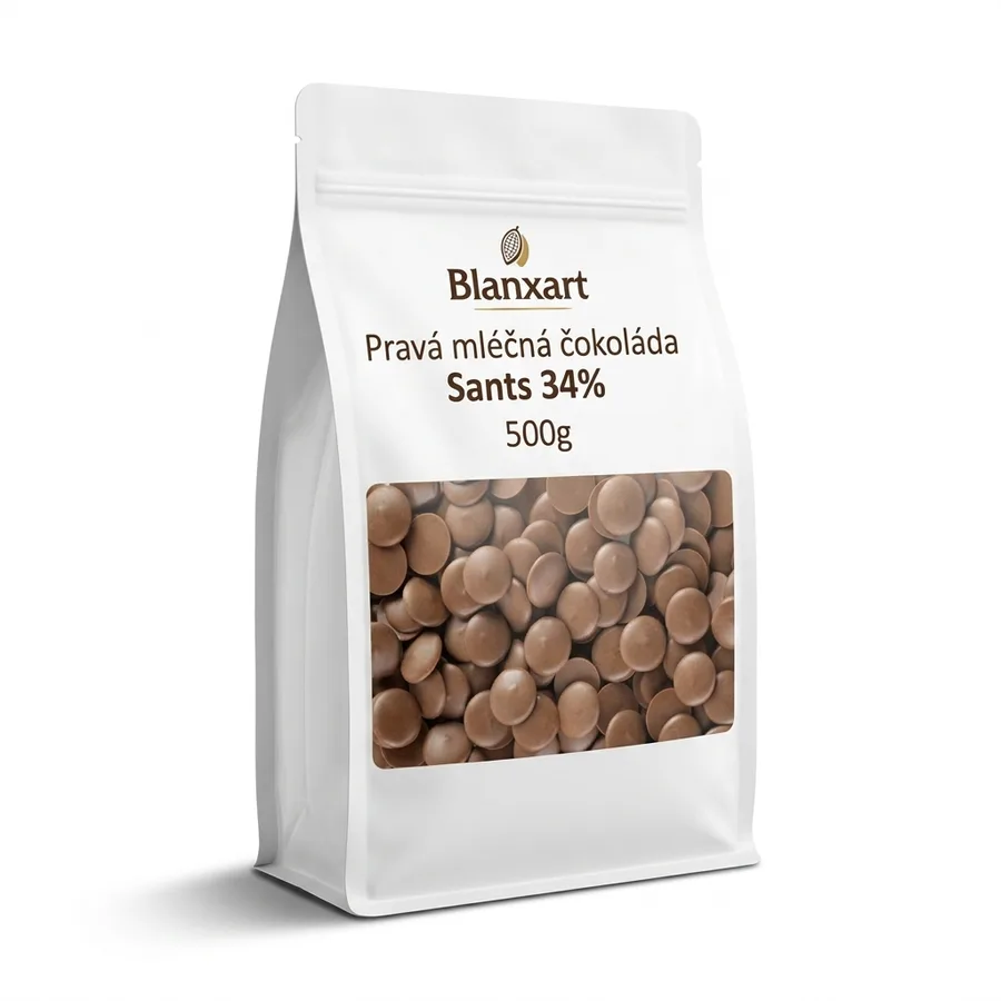 Pravá mléčná čokoláda Sants 34% 500 g – Blanxart