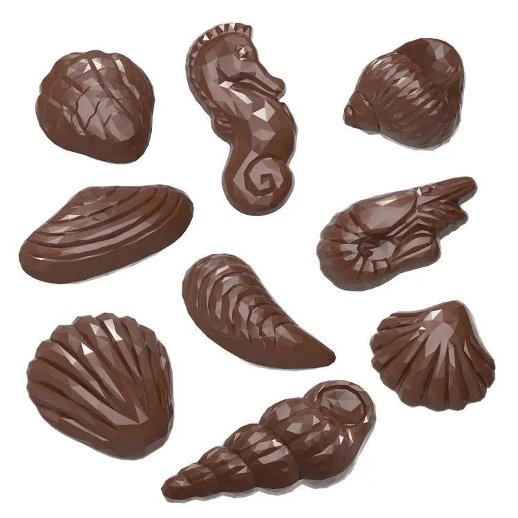 Polykarbonátová forma na pralinky Mořský svět 27,5 × 13,5 cm – Chocolate World