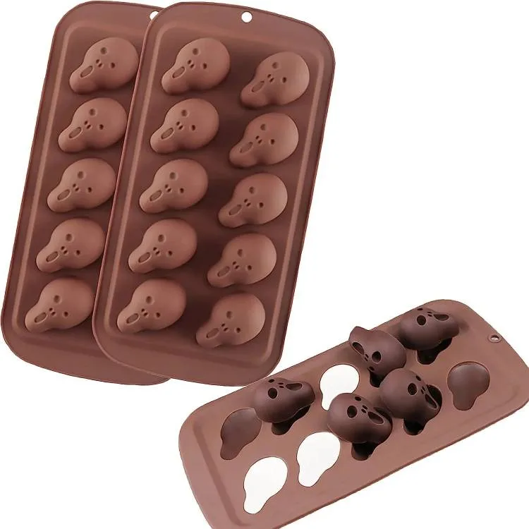 Silikonová forma na čokoládu Lebky, motiv 4 cm