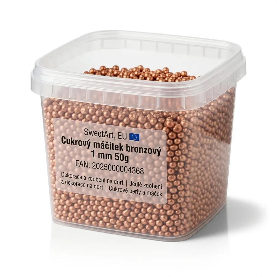 Cukrový máček bronzový 1 mm 50 g – SweetArt