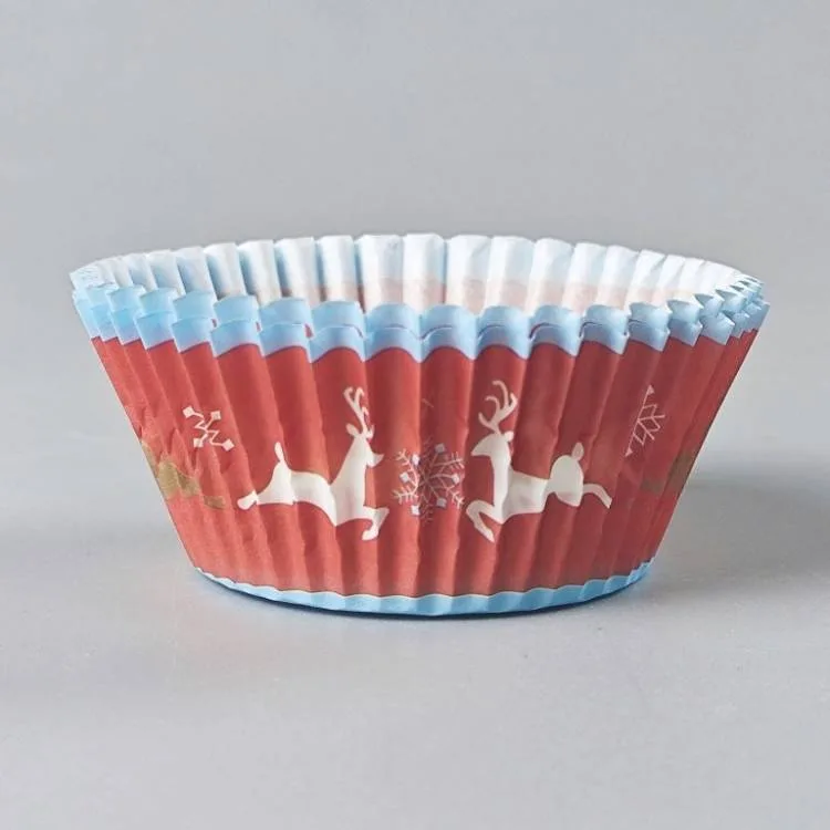 Košíčky na muffiny Sobíci a vločky 5 × 3 cm (100 ks)