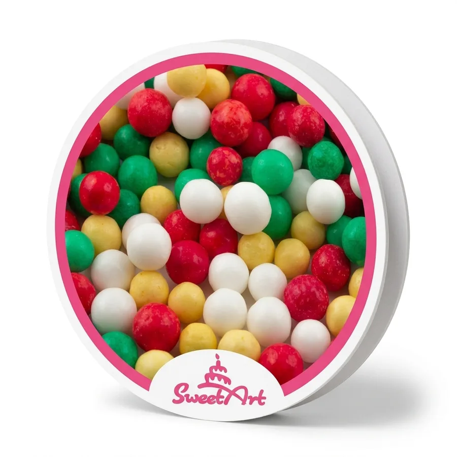 Cukrové perly Golden Christmas mix 7 mm, 50 g – SweetArt
