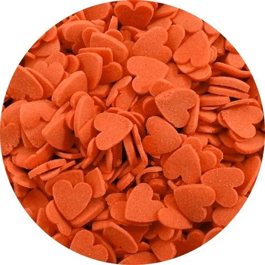 Cukrová srdíčka červená 50 g