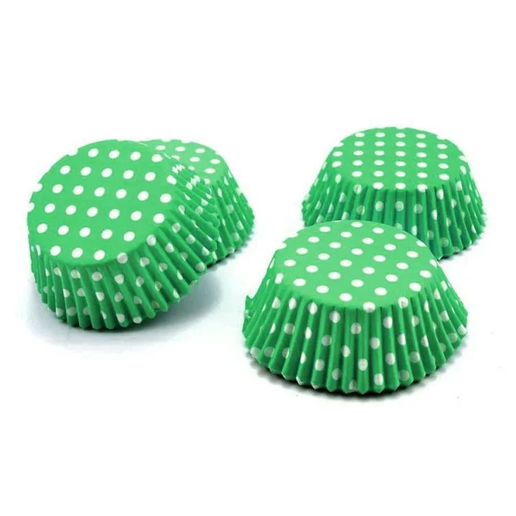 Košíčky na muffiny zelené s puntíky 5 × 3 cm (100 ks) – Perfect Home