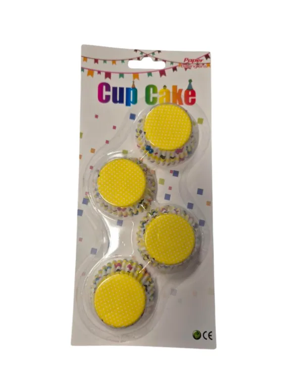 Košíčky na mini muffiny Žluté puntíky 3,2 × 2,2 cm (100 ks)