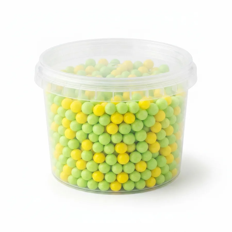 Cukrové perly žluté a světle zelené 5 mm 40 g – SweetArt
