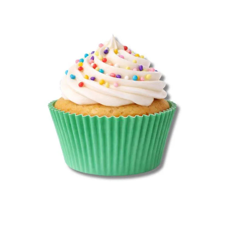 Košíčky na muffiny tmavě zelené, 5 × 3 cm (100 ks)
