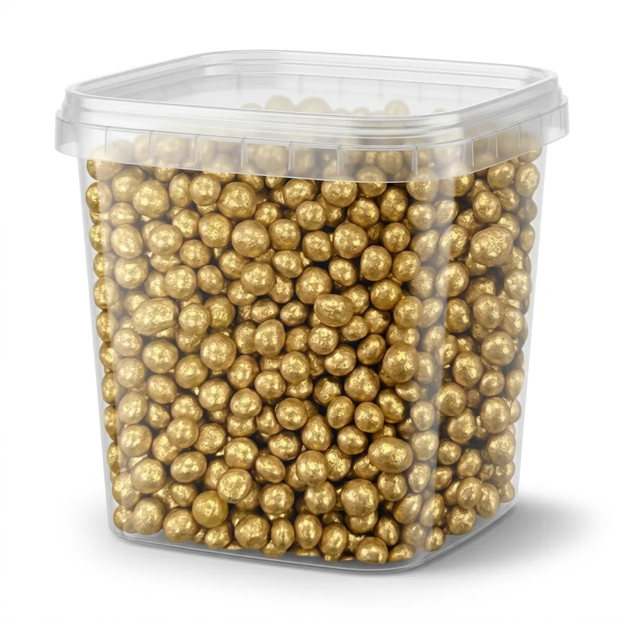 Cukrové perly zlaté 5 mm 50 g – SweetArt