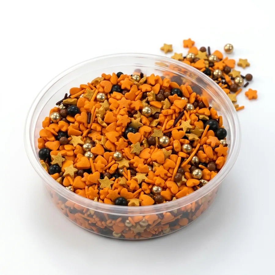 Cukrový posyp oranžové a černé Orange Holiday 50 g