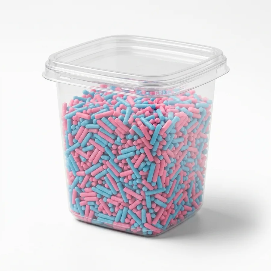 Cukrový posyp mini válečky růžové a modré 50 g – SweetArt