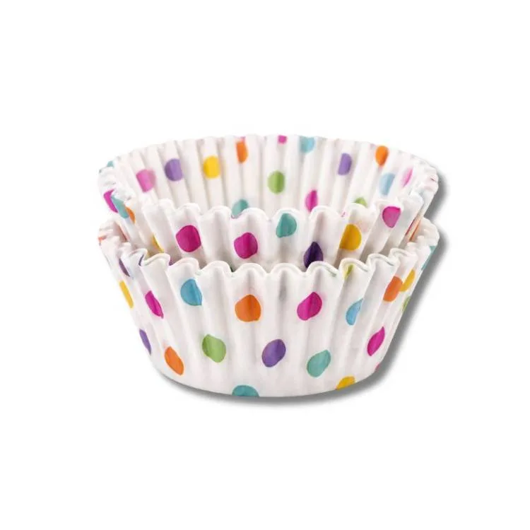 Papírové košíčky na muffiny s puntíky 6 × 3 cm (60 ks)