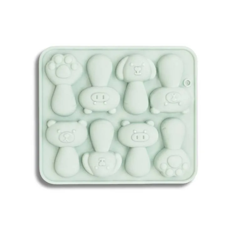 Silikonová forma na čokoládu Zvířátka a tlapky 18,3 × 16,5 cm