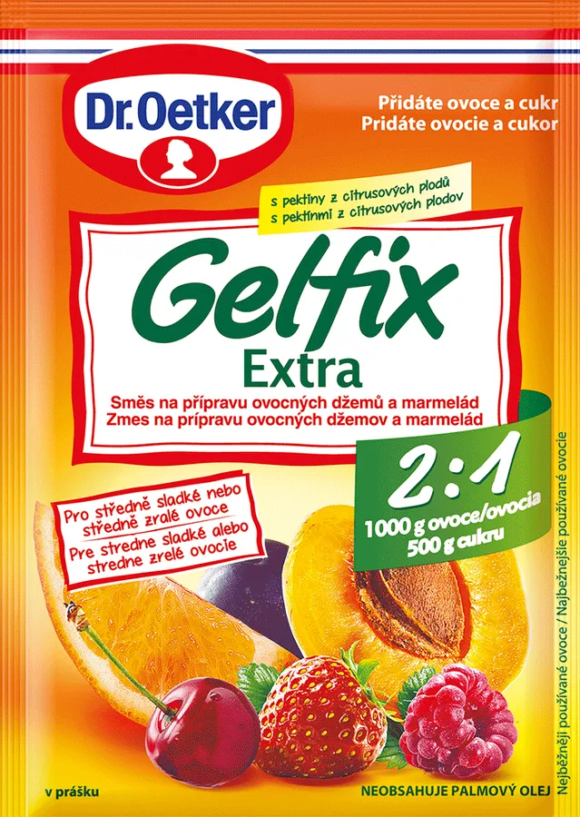 Gelfix Extra 2:1 směs na džemy a marmelády 25 g (10 ks) – Dr. Oetker