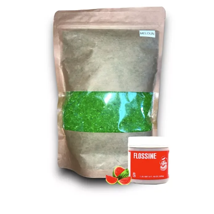 Cukr na cukrovou vatu Meloun zelený FlossArt 1 kg – Knapro