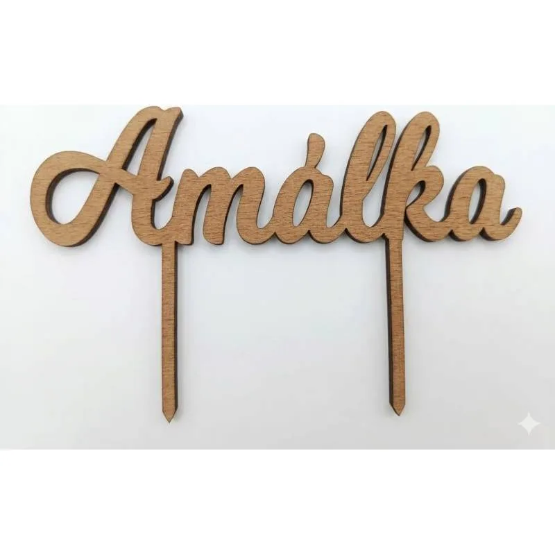Zápich do dortu se jménem Amálka 14,5 × 4 cm – I LOVE CAKES