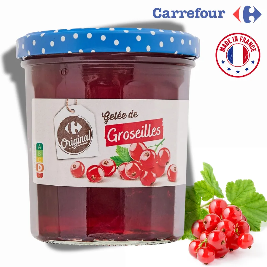 Džem rybízový se třtinovým cukrem 370 g – Carrefour Original
