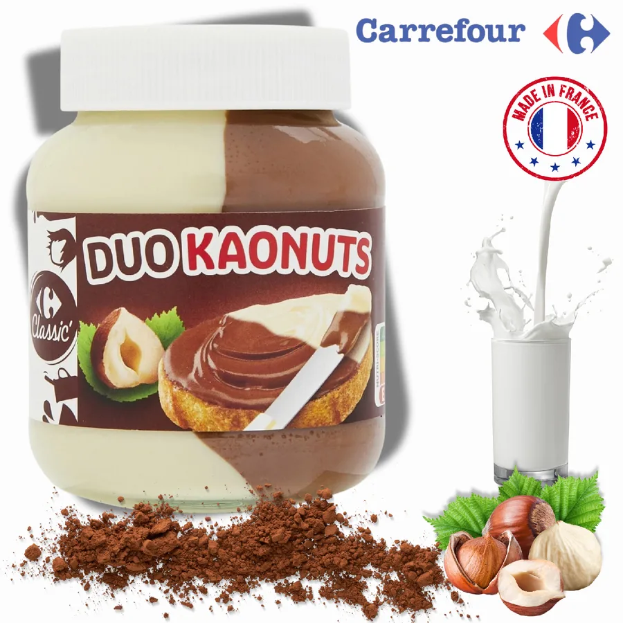 Pomazánka DUO lískooříšková a kakaová 400 g – Carrefour Original