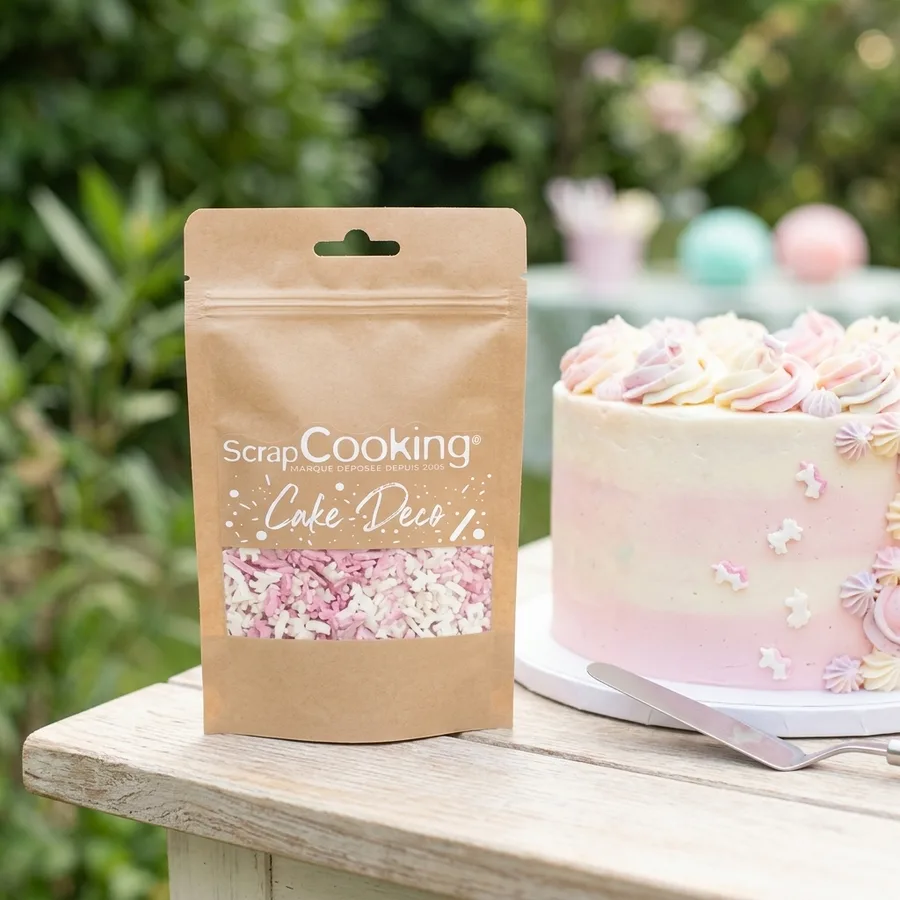 Cukrové zdobení jednorožci bílí a růžoví 50 g – ScrapCooking