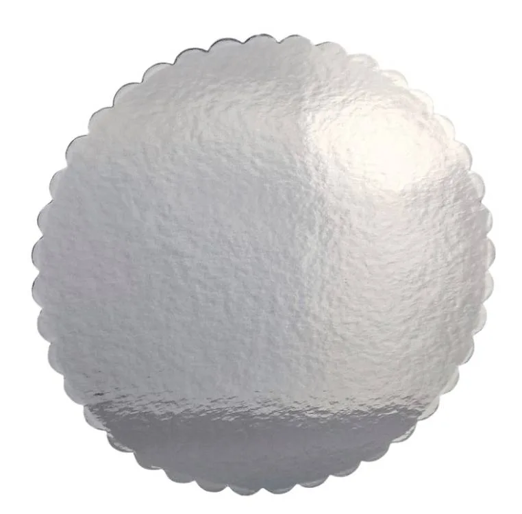 Podložka pod dort kruhová hrubá vlnka stříbrná 20 cm – Cake Star