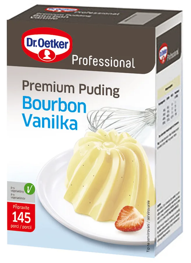Premium puding s příchutí bourbon vanilka 1 kg – Dr. Oetker