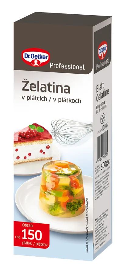 Želatina v plátcích 500 g – Dr. Oetker