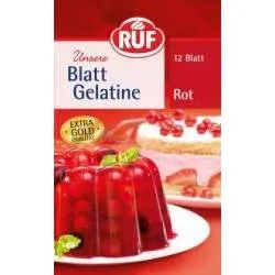 Plátková želatina červená 12 ks – RUF